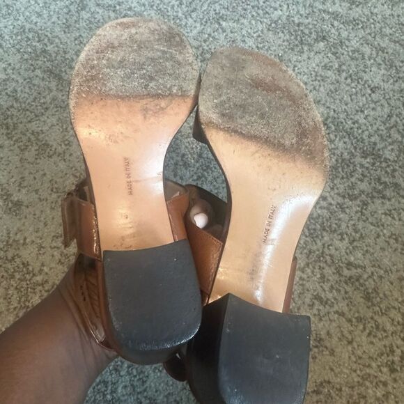 Salvatore Ferragamo Leather Sling Back Sandals 6.5B - Picture 7 of 8